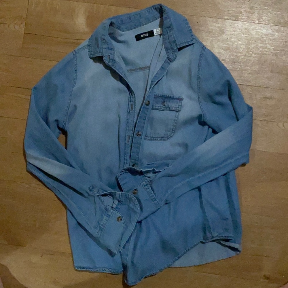BDG lightweight denim button up